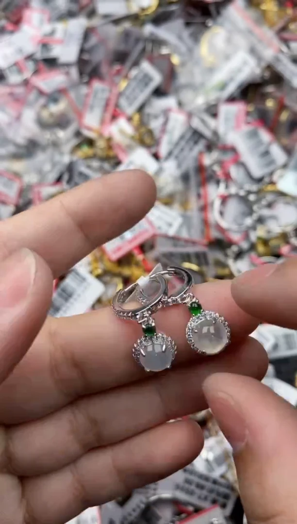 【闪购商品】翡翠戒指银S925镶嵌66666---7