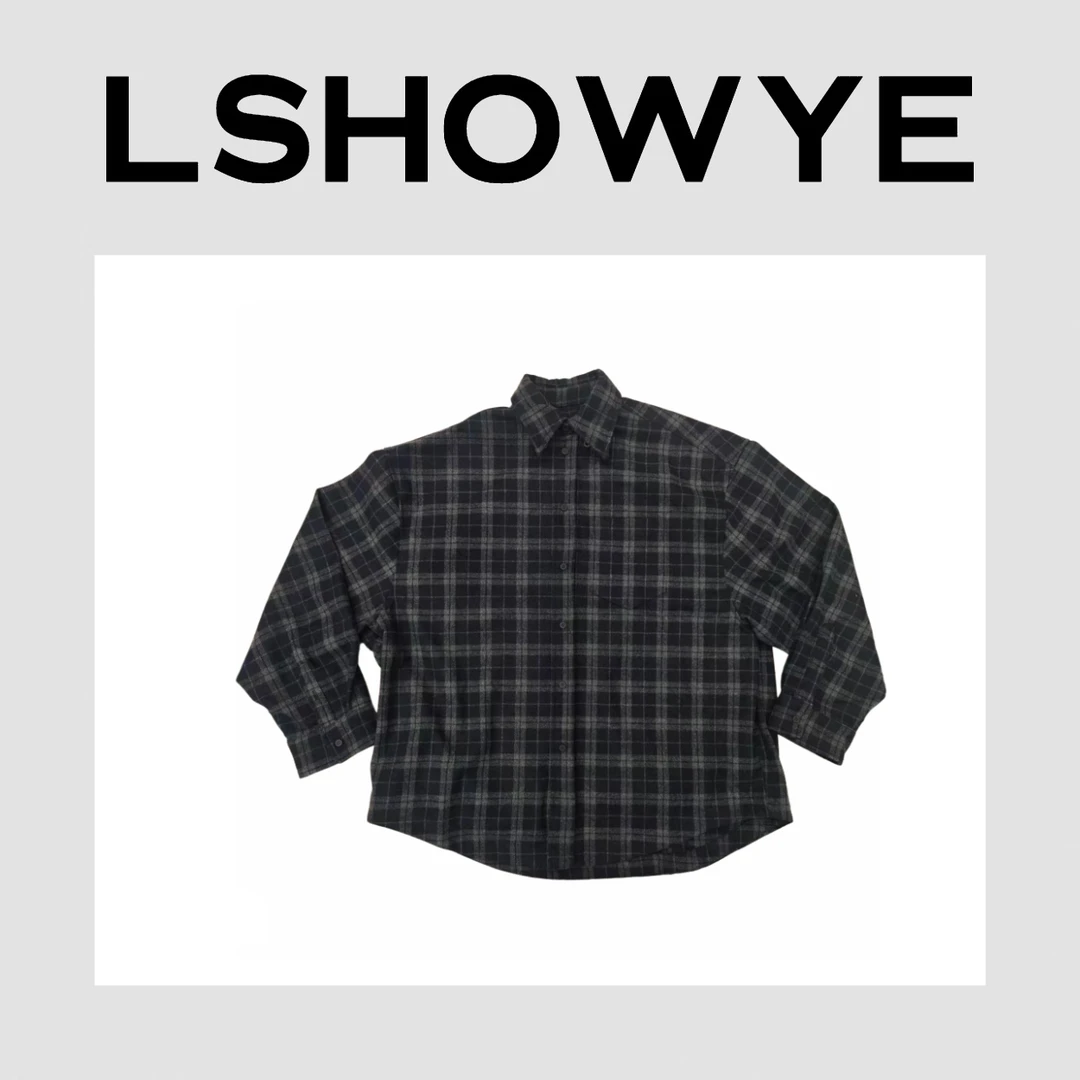 LSHOWYE｜羊毛格纹衬衫BBT458