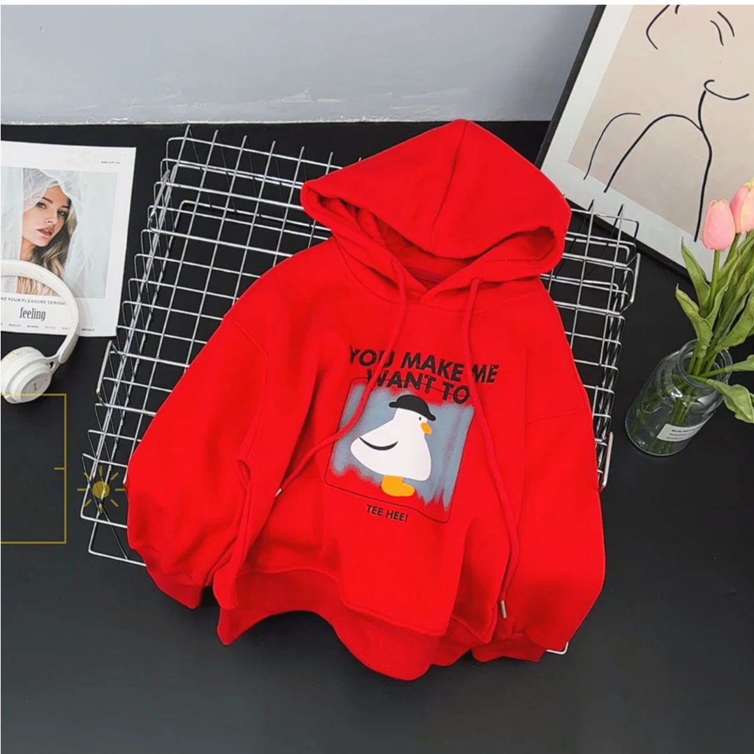 26高端专享加绒圆领卫衣红色