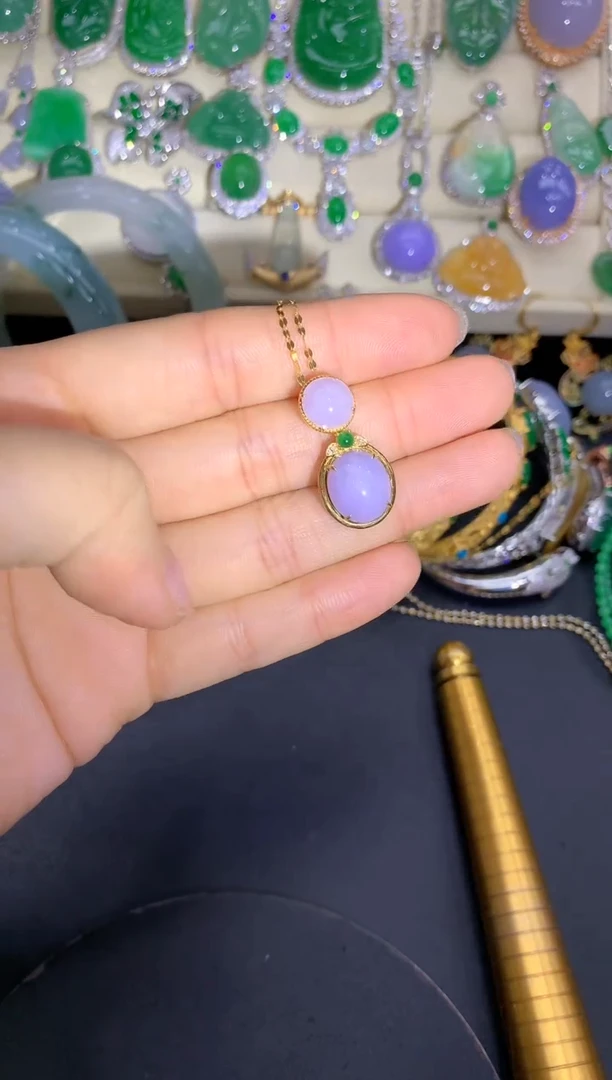 【闪购商品】翡翠颈饰18K金镶嵌369-中国好珍宝