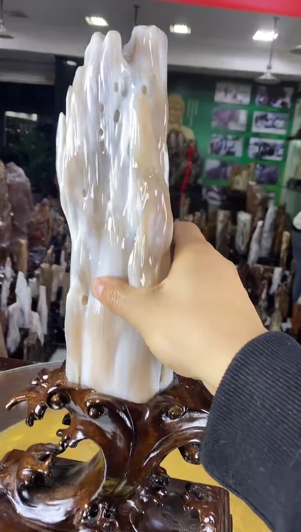 未镶嵌珠宝奇石硅化玉缅甸天然树化玉摆件