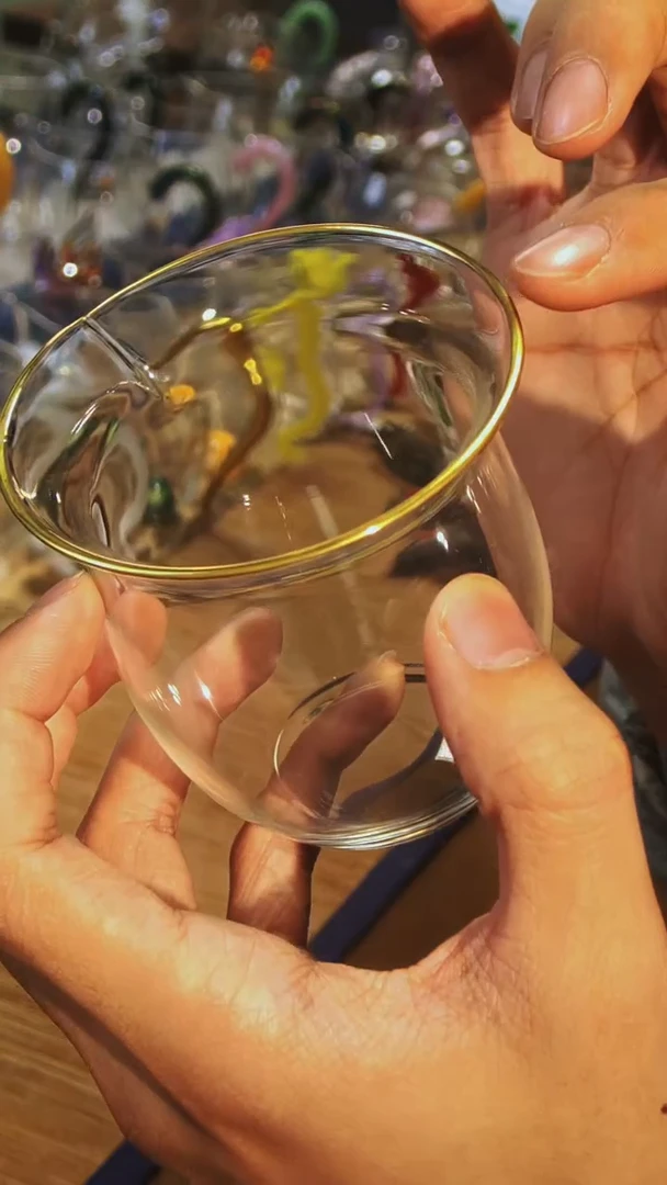 【闪购商品】描金无耳公道杯晶焱金标