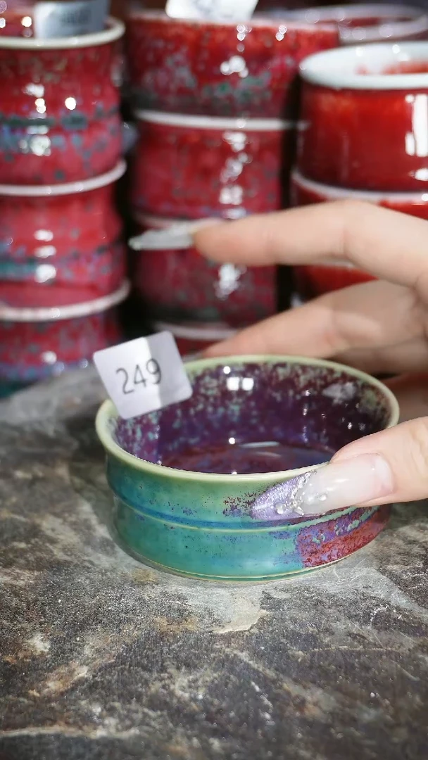 摆件陶精品窑变钧瓷茶器