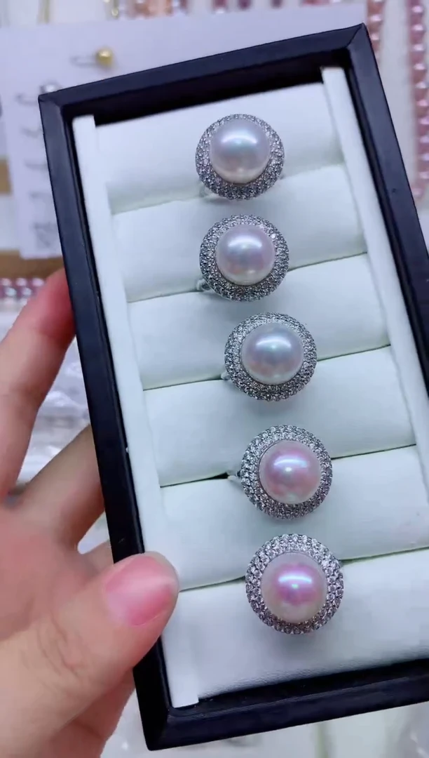 戒指合金淡水珍珠多样性发其一，非无暇