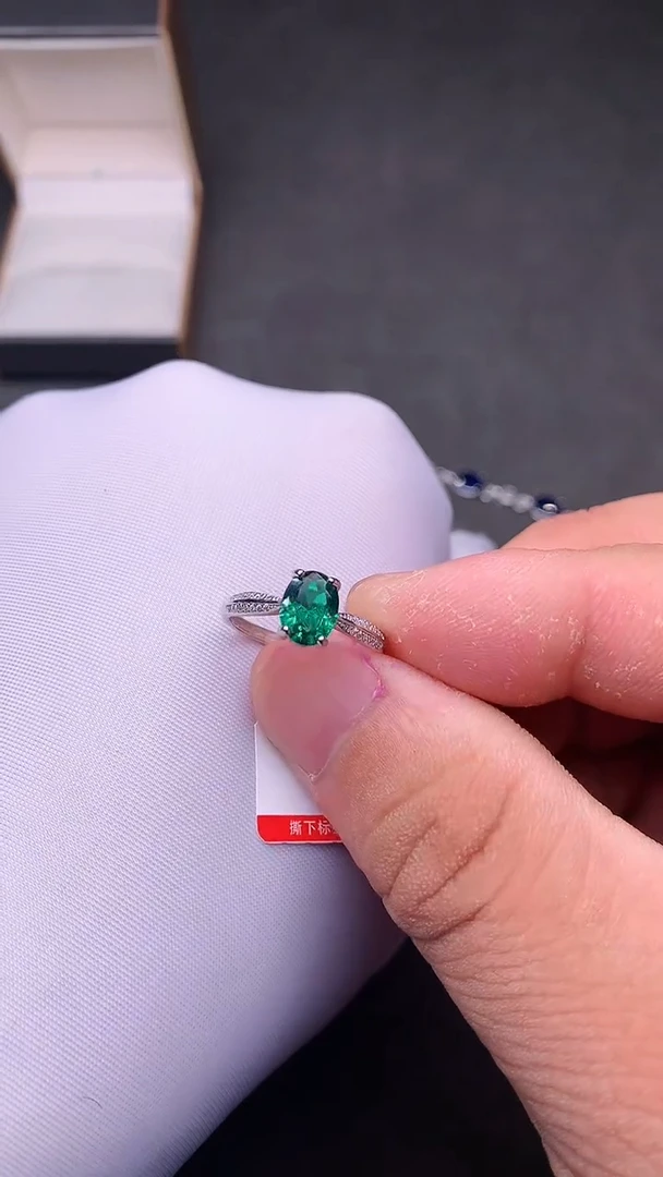 【闪购商品】绿色碧玺戒指银S925镶嵌.........