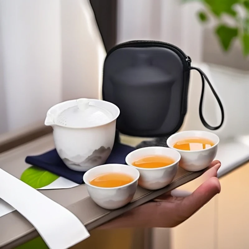 KK0642-远山手抓壶一壶三杯带包-