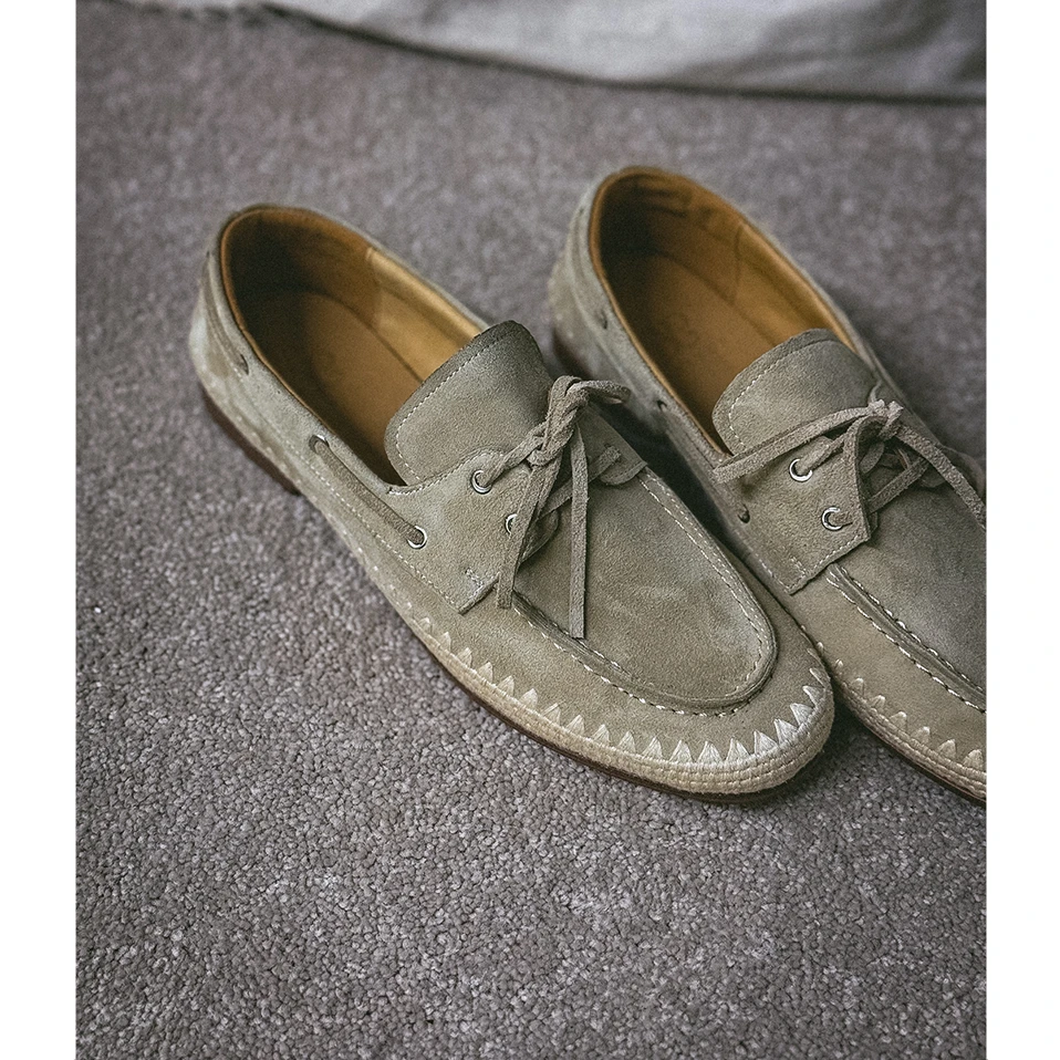 法式高档舒适百搭法式复古软底一脚蹬渔夫鞋休闲帆船鞋平底单鞋女