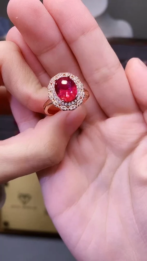 银S925镶嵌戒指红宝石80