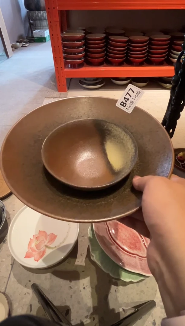 瓷片J***gb477福利志野锅盘+小碗