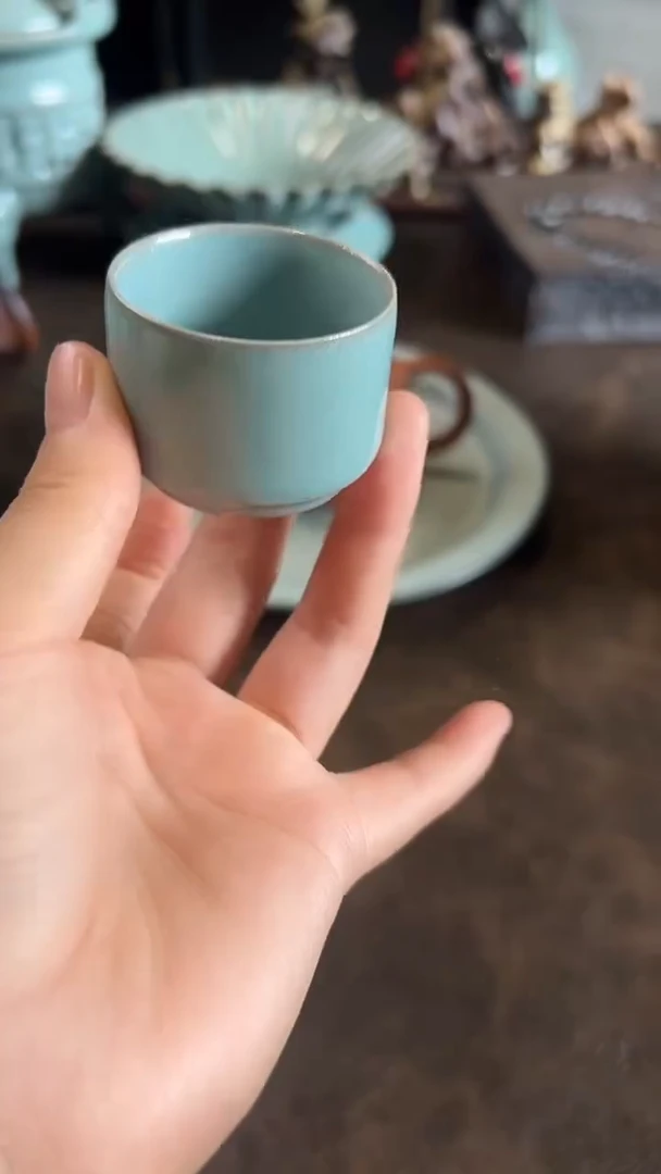 主人杯 汝瓷 （拾汝）（天青）