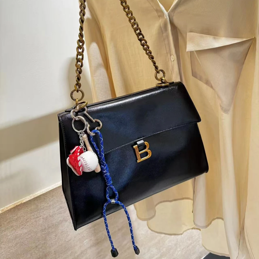 【一秒入夏】SD-5055-黑色28*8*16 轻奢时尚女士新款手提斜挎包简约