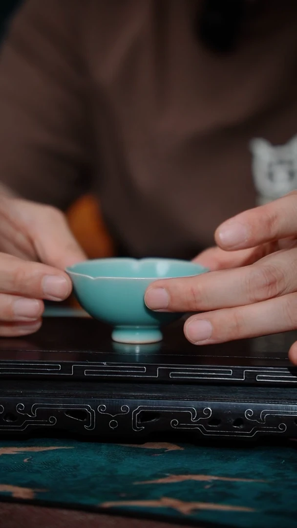 瓷片50-10晓青花口杯（微瑕）