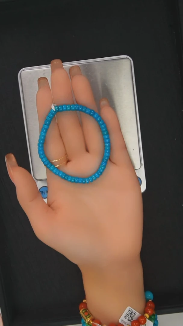 绿松石未镶嵌手串发货一件