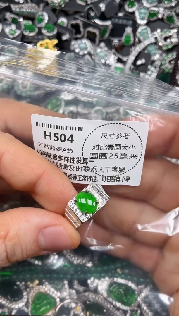 颈饰未镶嵌翡翠H504戒指