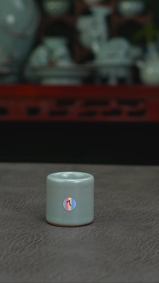 7号仿古天青扳指盖置微瑕福利简包~帆