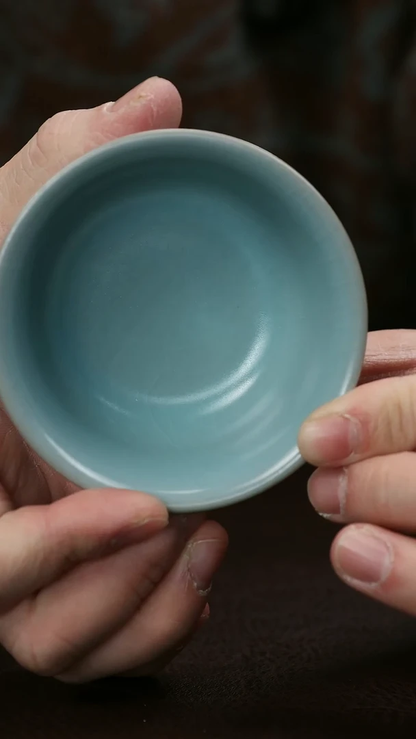 【闪购商品】其他汝官窑鸡缸杯25蓝