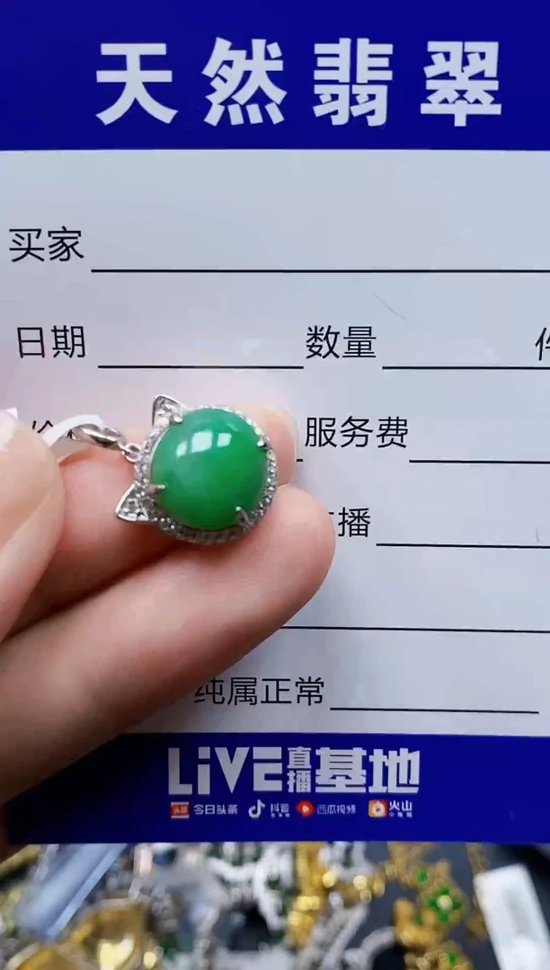 颈饰银S925镶嵌翡翠81
