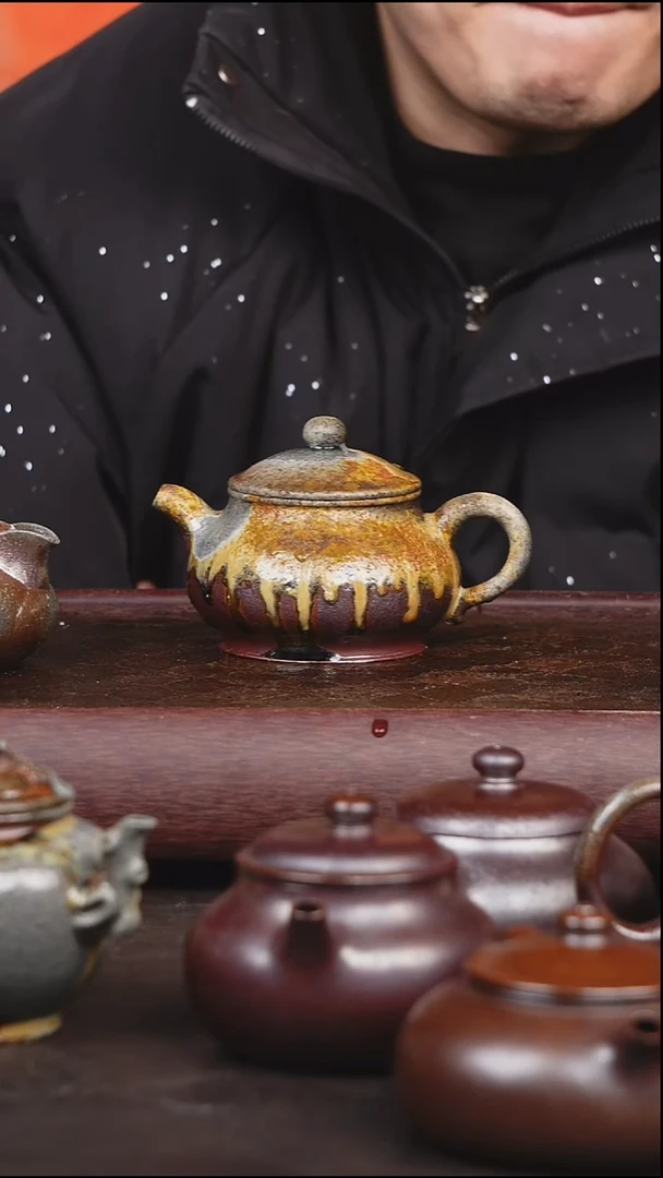 茶壶紫砂柴烧 壶