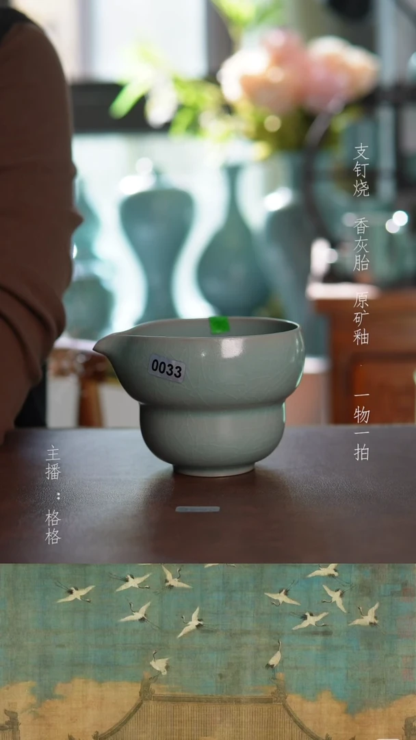摆件陶青绿釉手工全品