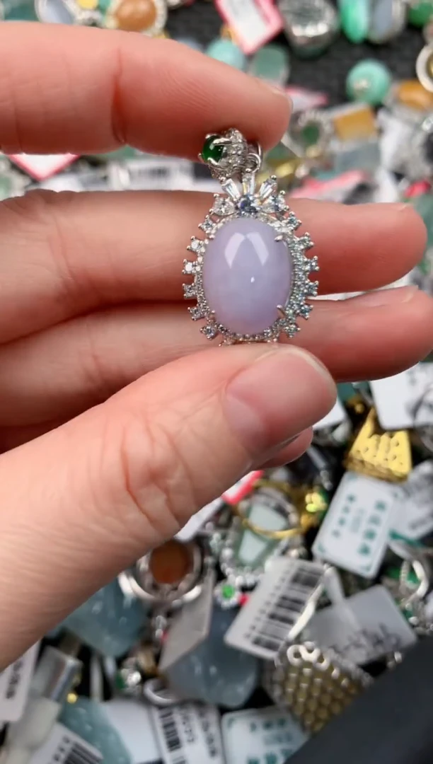 银S925镶嵌戒指翡翠888---8