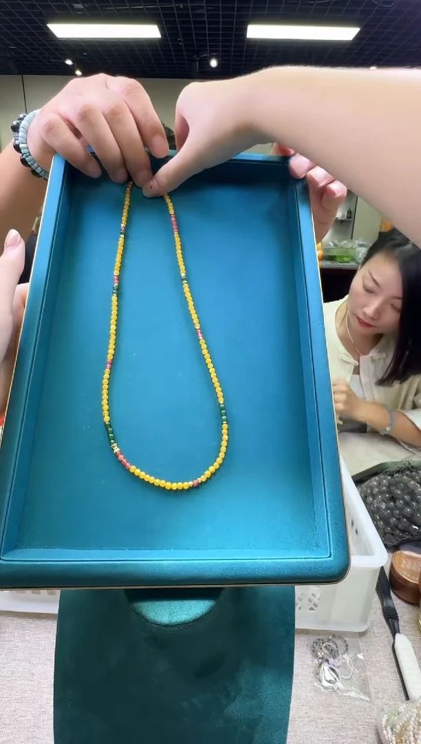 蜜蜡颈饰银S925镶嵌多样性发一件 489