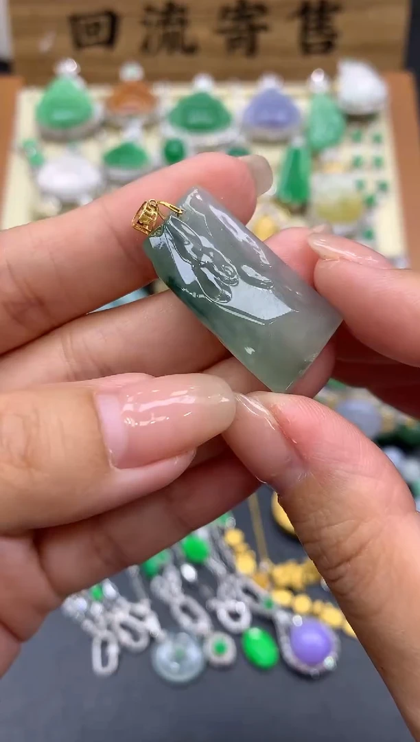 【闪购商品】翡翠颈饰18K金镶嵌33-中国好珍宝