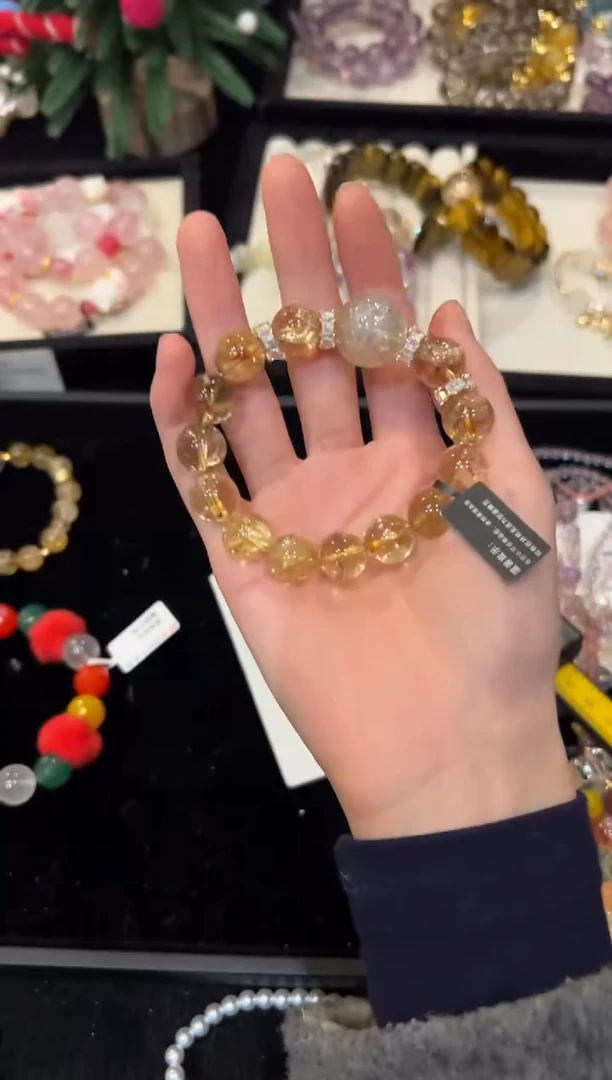 未镶嵌手串水晶黄阿塞手串