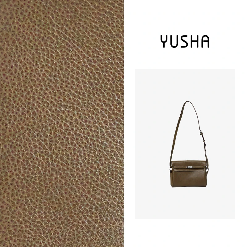 YUSHA/高档真皮大象灰福宝皮邮差包-YS001