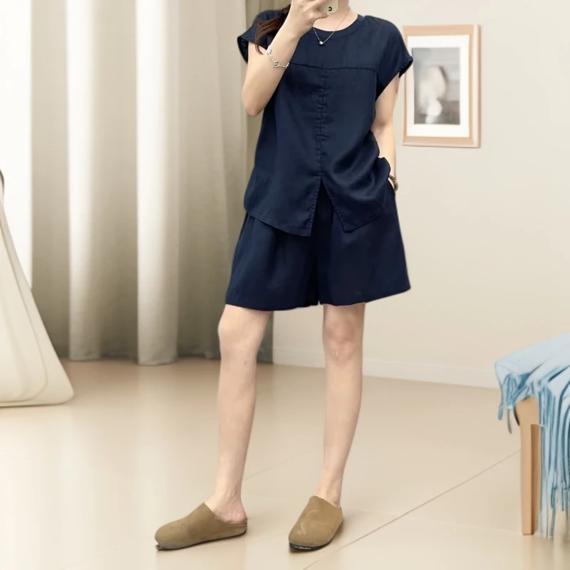 【小妹轻奢女装】夏季清凉透气显瘦气质宽松百搭女款时尚套装2921