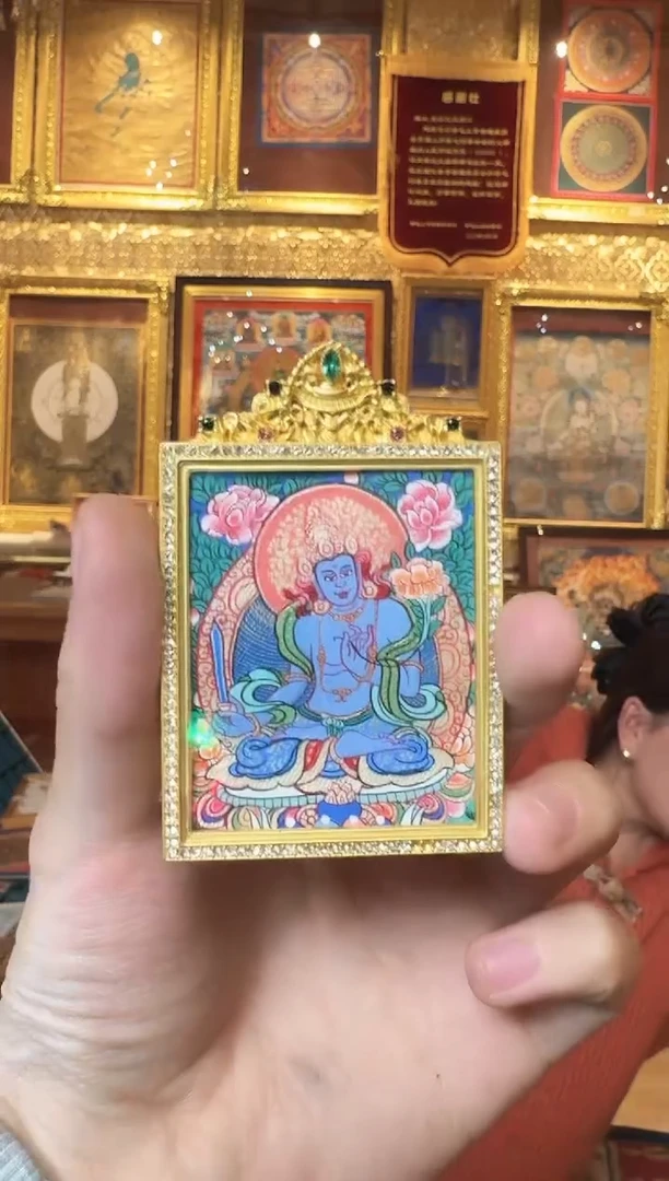 吊坠虚老师--热贡纯手绘
