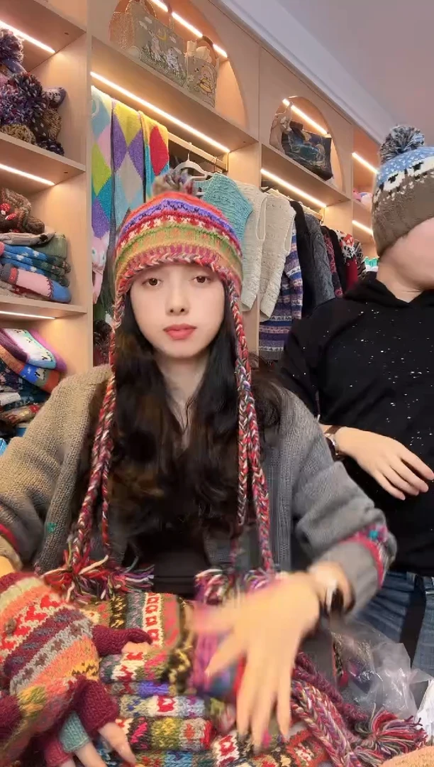 绵羊毛木*雨百羊毛七球帽子125