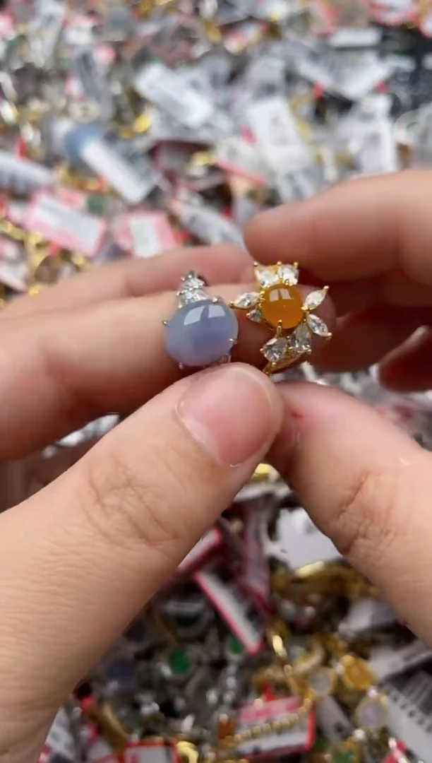 【闪购商品】翡翠戒指银S925镶嵌3333---8