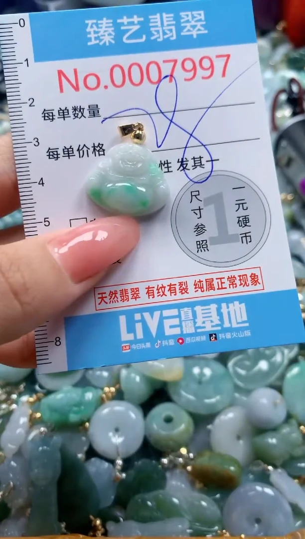 翡翠未镶嵌吊坠(不含链)7997