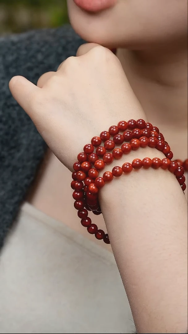 未镶嵌多圈手串南红玛瑙X-