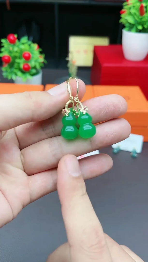【闪购商品】玛瑙/玉髓耳钉银S925镶嵌213000
