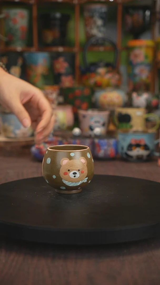 紫砂油画手绘釉下彩