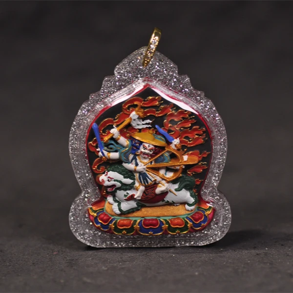 【梵捻造物】纯手工制作红泥手绘上手白哈尔王亚克力壳子擦擦吊坠