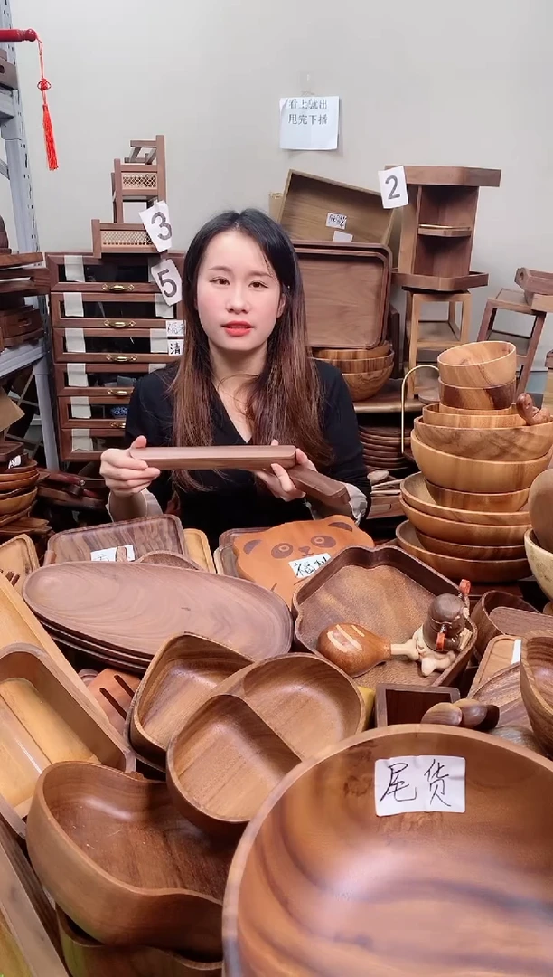 木   北美黑胡桃木筷子盒   A