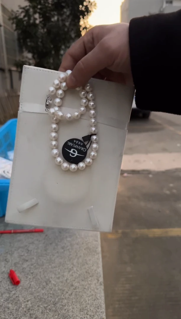 【闪购商品】淡水珍珠项链银S925镶嵌纯无核 11-12mm