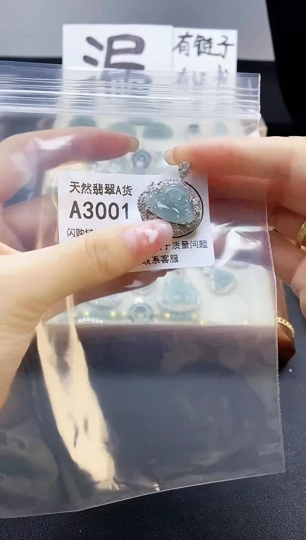 【闪购商品】翡翠吊坠(赠链)未镶嵌天然翡翠A货8888