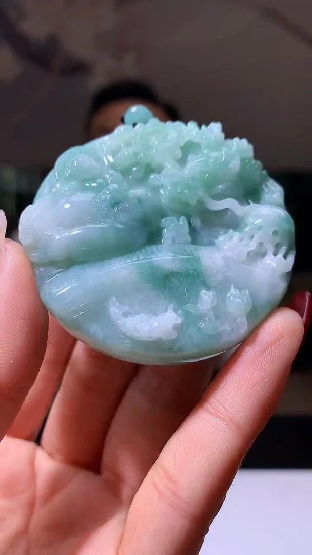 【闪购商品】定制翡翠未镶嵌1044hm-货挂件(赠珠链）29