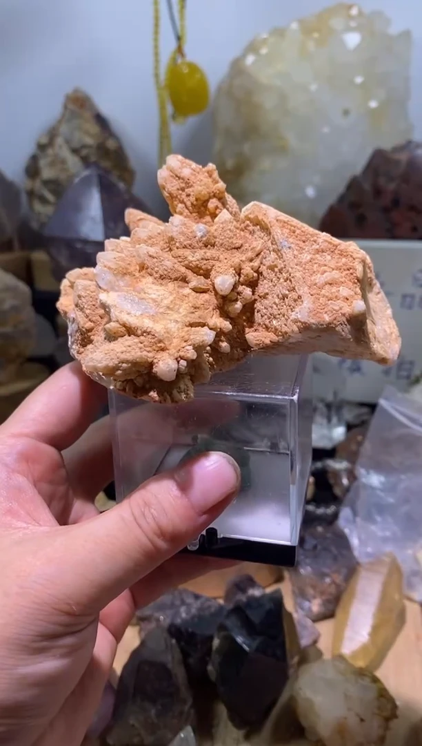 水晶珠宝半成品未镶嵌35号272g马岛涅槃骨干水晶摆件+开窗