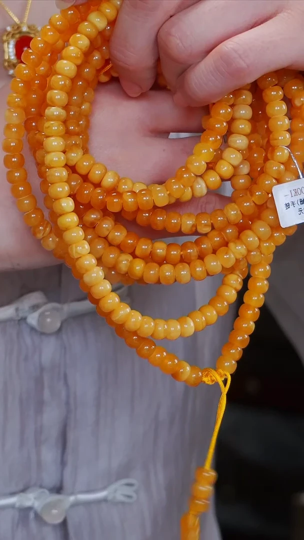 未镶嵌蜜蜡手链38【】多样性发一珠径7+