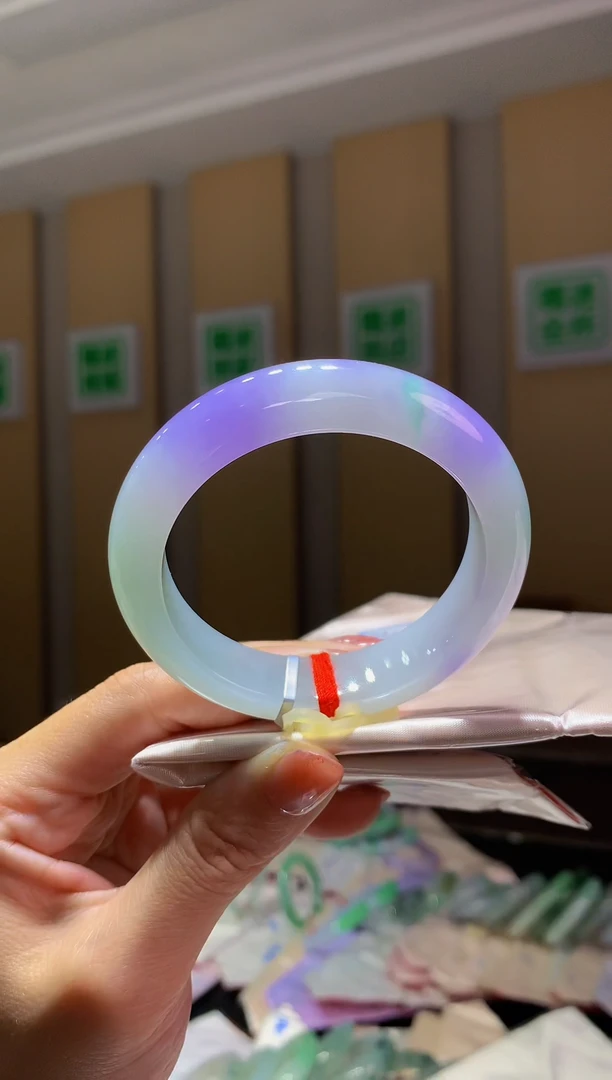 未镶嵌手镯翡翠-Y98 圈口53.4 全款10万 定金2万