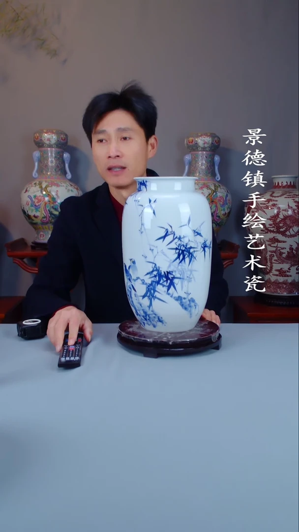 摆件陶景德镇手工手绘陶瓷摆件6