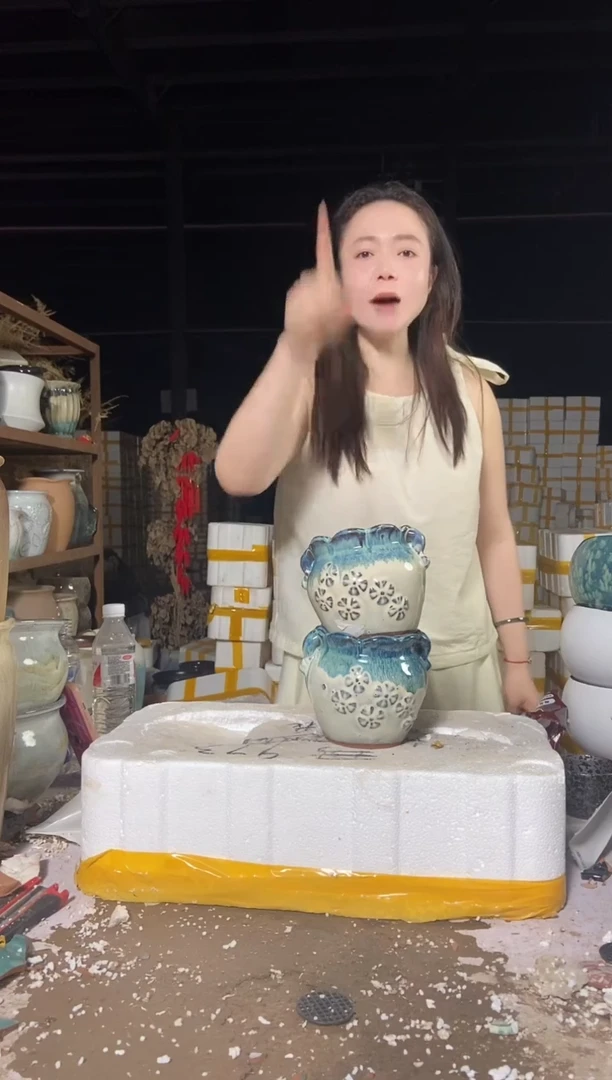 宜兴紫砂粗陶花盆11/12