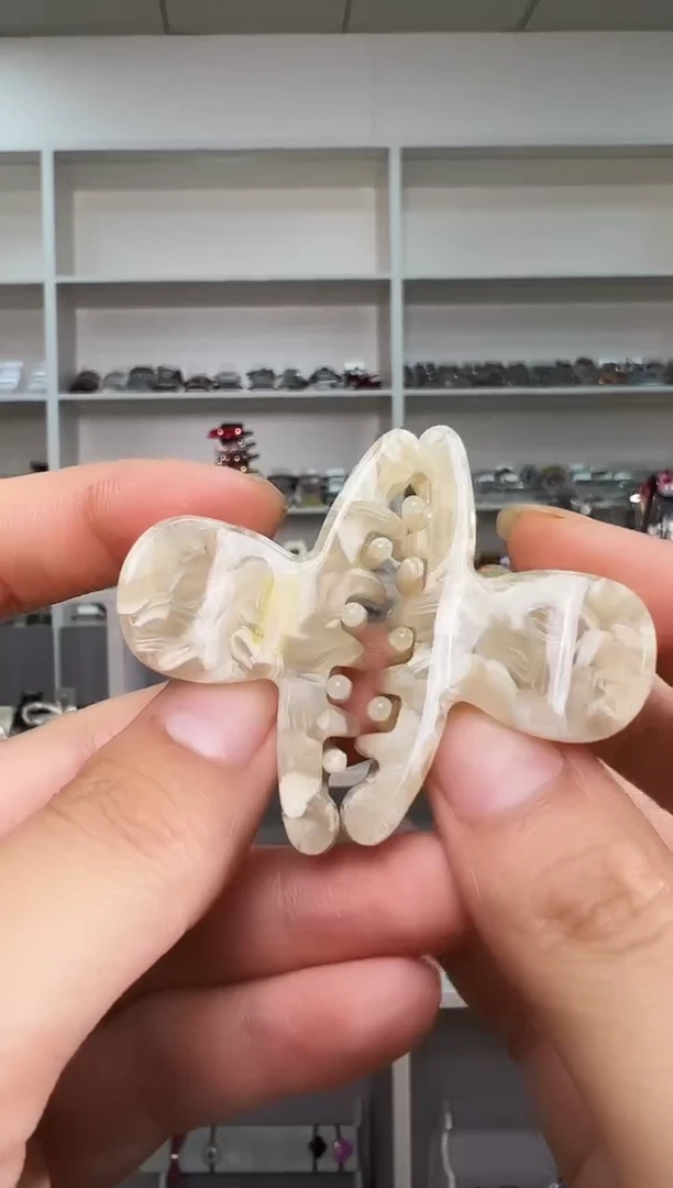 醋酸非金属韩国醋酸品牌发饰4.5cm迷你刘海抓夹一对