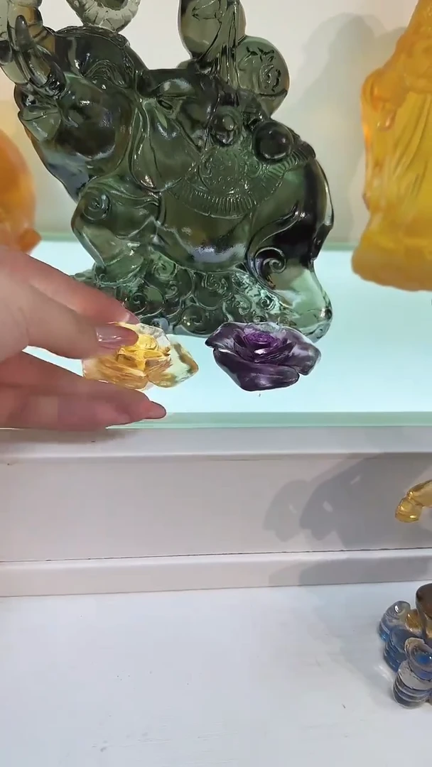 手工艺品琉璃玫瑰花