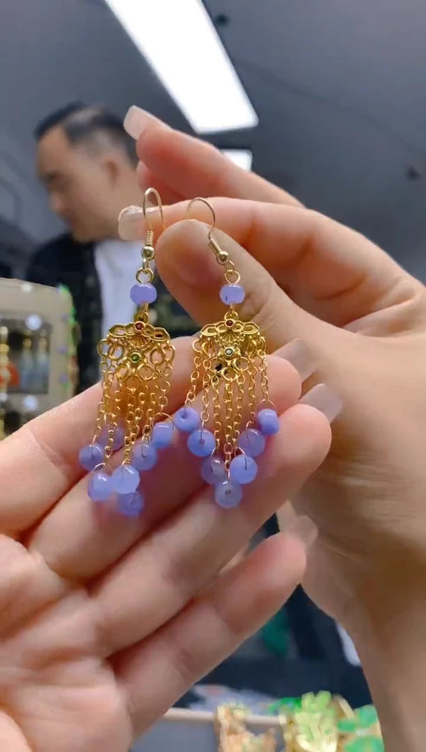 【闪购商品】翡翠耳饰合金146翡翠耳钩