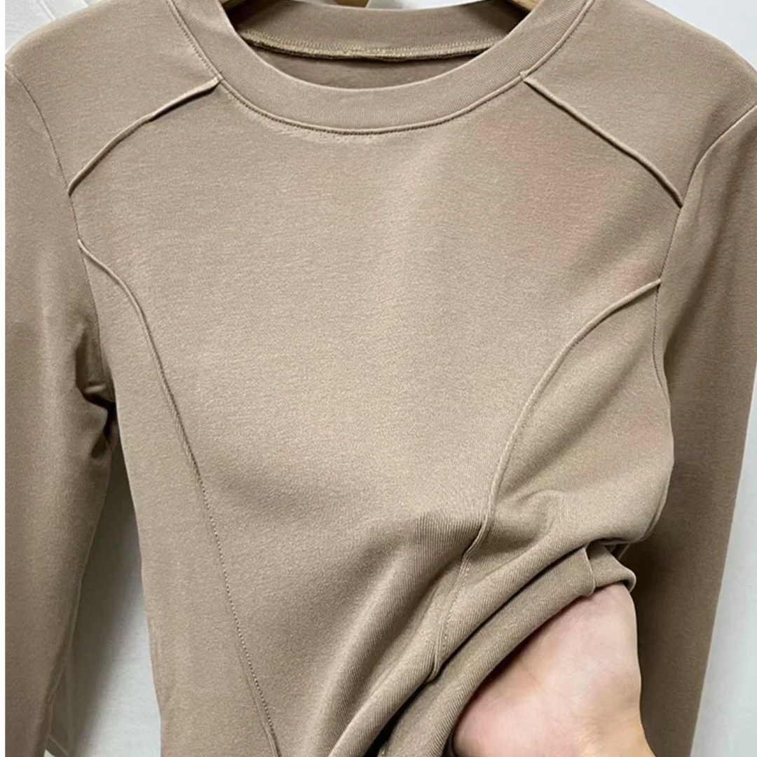 7782-（60支）鱼骨打底衫（奶咖）